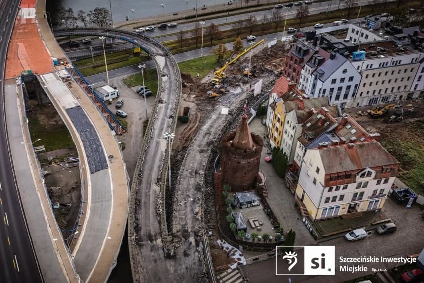 Remont Trasy Zamkowej w Szczecinie.